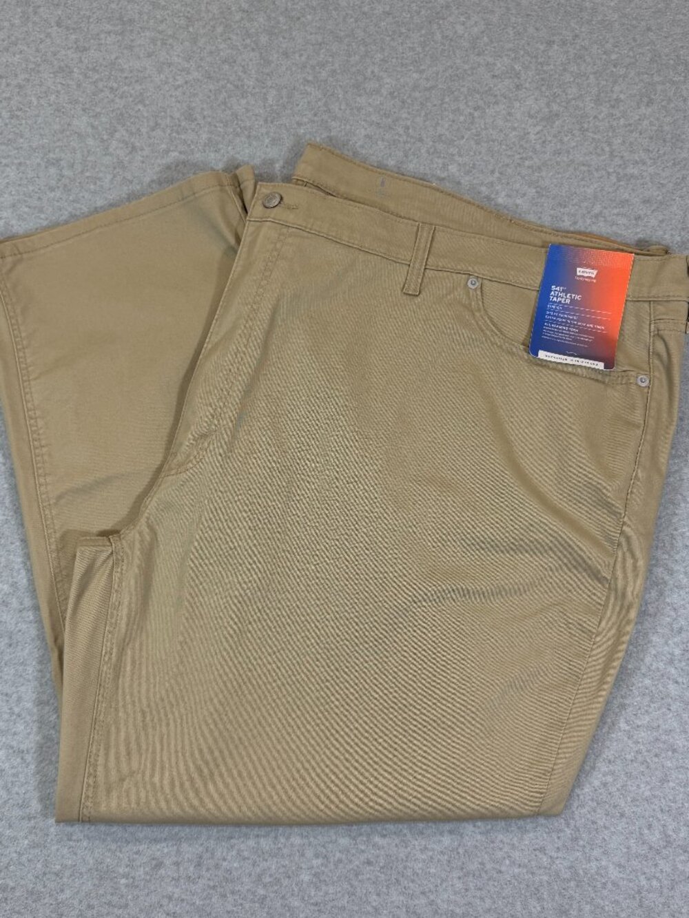 Levi's 541 Athletic Taper Pants 58x30 Tan Khaki Stretch All Seasons Tech Twill